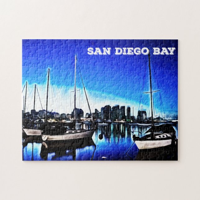 San Diego Bay California Pacific Ocean Port Boats Jigsaw Puzzle (Horizontal)