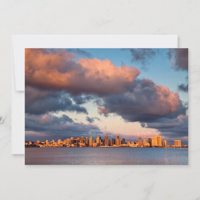 San Diego Bay City Skyline Thank You Card (Front)