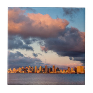 San Diego Bay City Skyline Tile
