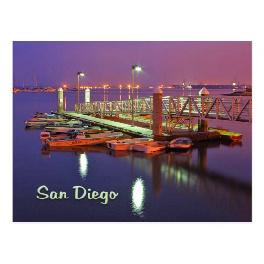 San Diego Bay Pier Postcard