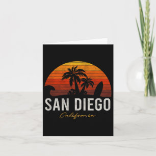 San Diego Beach California Palms Vacation Surf Sun Card