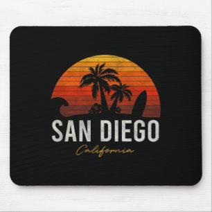 San Diego Beach California Palms Vacation Surf Sun Mouse Mat