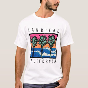 San Diego Beach Waves Vintage Surfing Graphic T-Shirt
