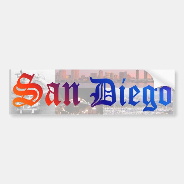 San Diego Bumper Sticker (Front)