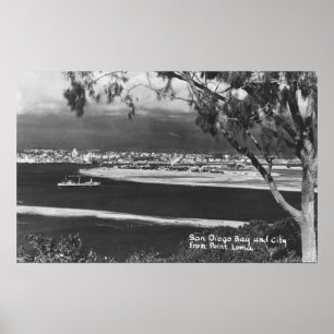 San Diego, CA Bay and City from Point Loma Poster