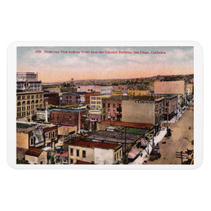 San Diego CA, Birds Eye View, 1912 Vintage Magnet