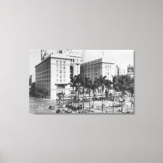 San Diego, CA City View of US Grant Hotel Canvas Print