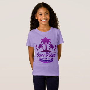 San Diego, CA Dolphins with Palm Trees T-Shirt