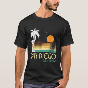 San Diego CA Palm Trees California Souvenir Retro  T-Shirt
