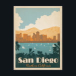 San Diego, CA Postcard<br><div class="desc">Anderson Design Group is an award-winning illustration and design firm in Nashville,  Tennessee. Founder Joel Anderson directs a team of talented artists to create original poster art that looks like classic vintage advertising prints from the 1920s to the 1960s.</div>