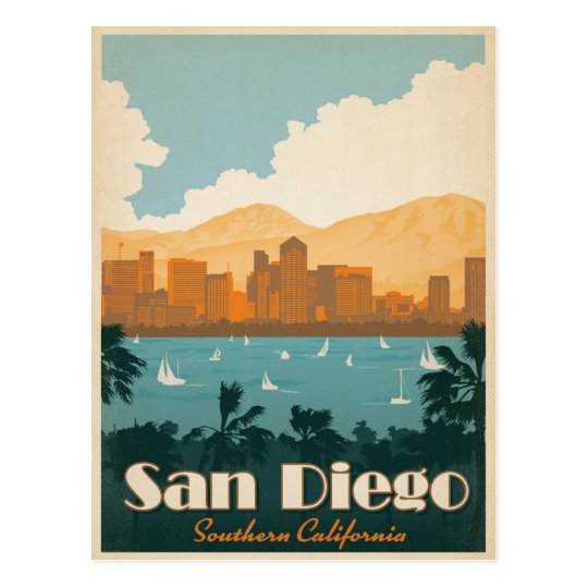 San Diego, CA Postcard Zazzle.co.uk