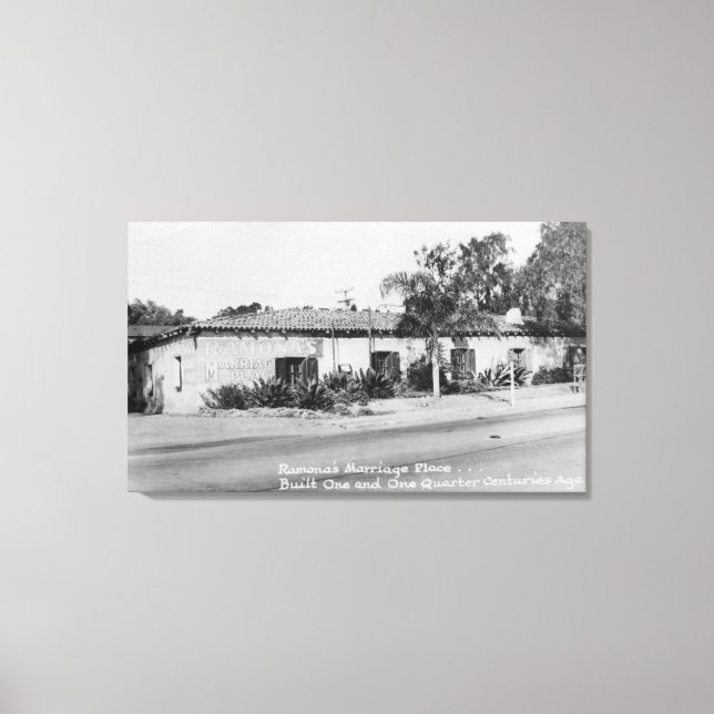 San Diego, CA Ramona's Marriage Place Photograph Canvas Print (Front)