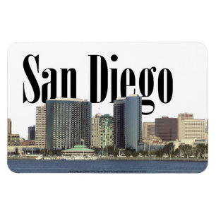 San Diego CA Skyline with San Diego in the Sky Magnet