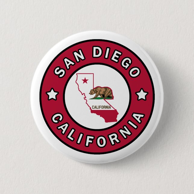San Diego California 6 Cm Round Badge (Front)
