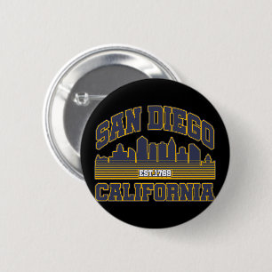 San Diego,California 6 Cm Round Badge