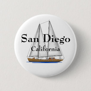 San Diego California 6 Cm Round Badge