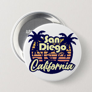 San Diego California 7.5 Cm Round Badge