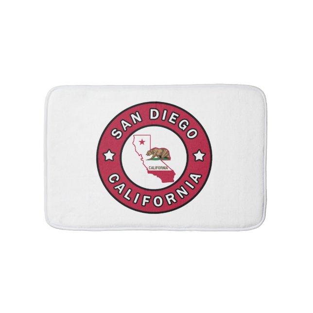 San Diego California Bath Mat (Front)
