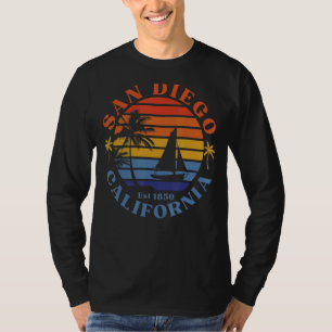 San Diego California Beach Sailboat Summer Vacatio T-Shirt