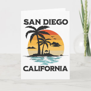 San Diego California Beach Surf Summer Vacation Vi Card