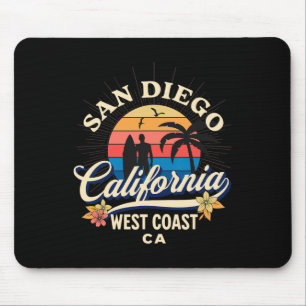 San Diego California Beach Surf Summer Vacation Vi Mouse Mat