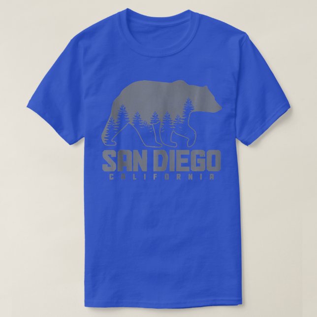 San Diego California Bear Grizzly Pride Outdoor Vi T-Shirt (Design Front)