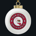 San Diego California Ceramic Ball Christmas Ornament<br><div class="desc">San Diego California</div>