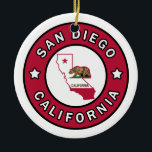 San Diego California Ceramic Tree Decoration<br><div class="desc">San Diego California</div>