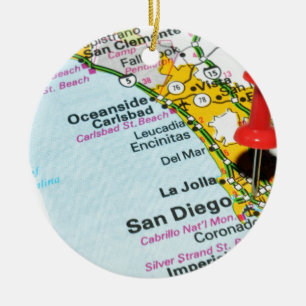 San Diego, California Ceramic Tree Decoration
