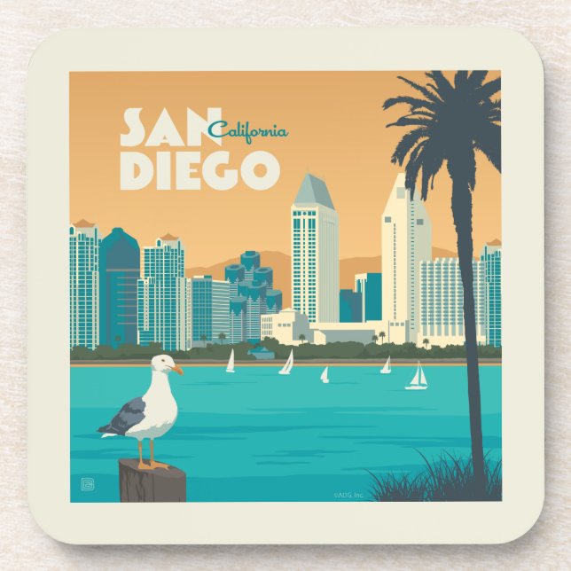 San Diego, California Coaster (Front)