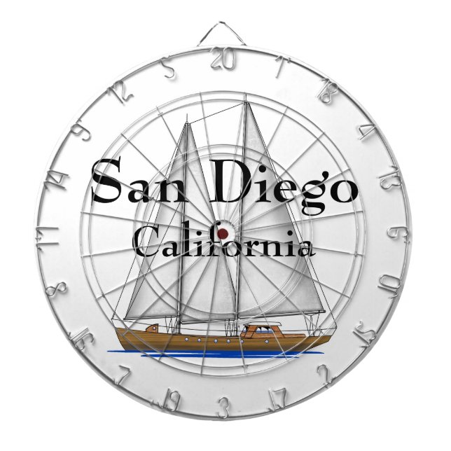 San Diego California Dartboard (Front)