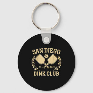 San diego california dink pickleball club athletic key ring