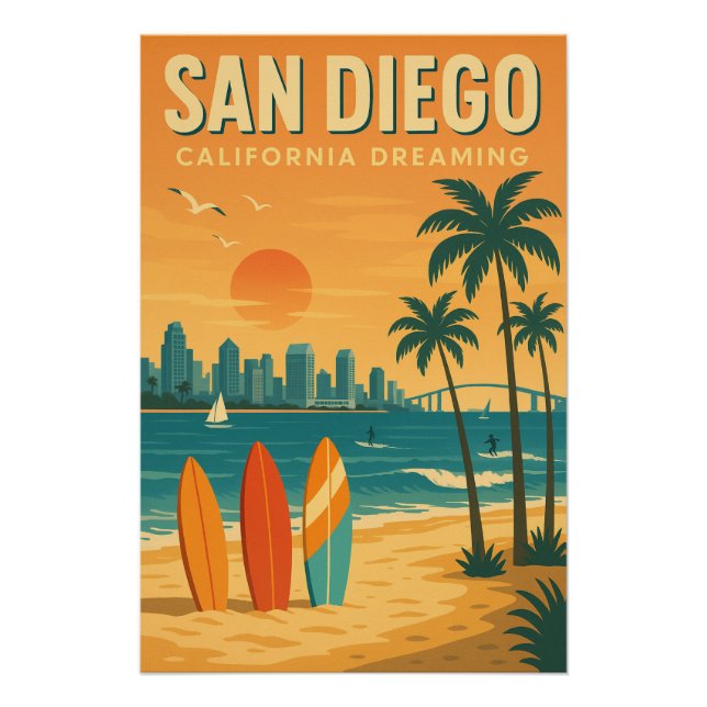 San Diego – California Dreaming Poster (Front)