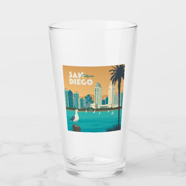 San Diego, California Glass (Front)