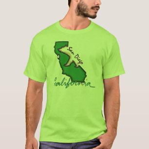 San Diego California guys green state tee