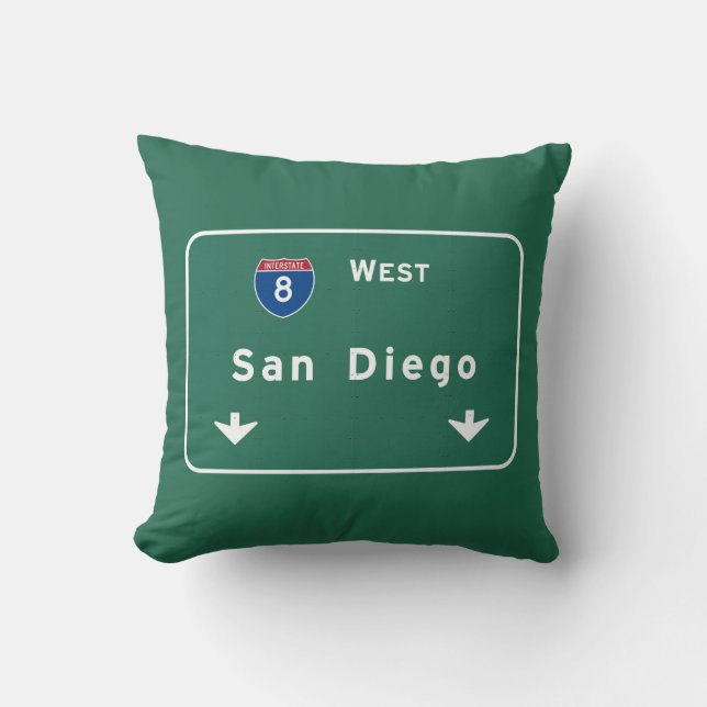 San Diego California Interstate Highway Freeway : Cushion (Front)