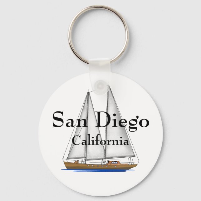 San Diego California Key Ring (Front)