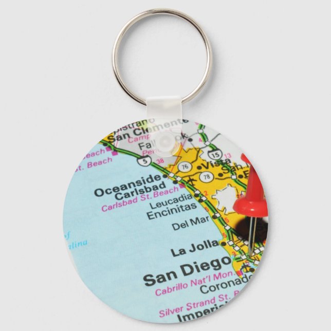 San Diego, California Key Ring (Front)