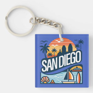 San Diego California Key Ring