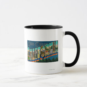 San Diego, California - Large Letter Scenes 2 Mug