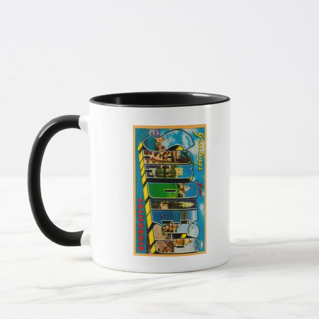 San Diego, California - Large Letter Scenes Mug (Left)