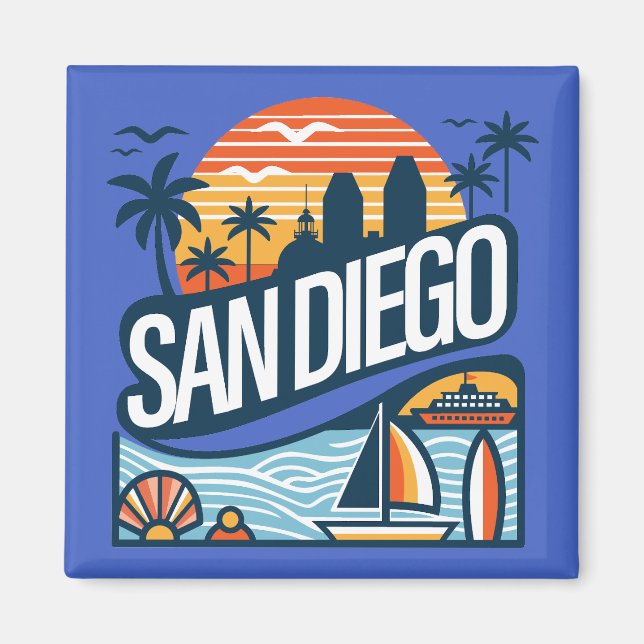 San Diego California Magnet (Front)