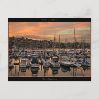 San Diego California Marina Post Card