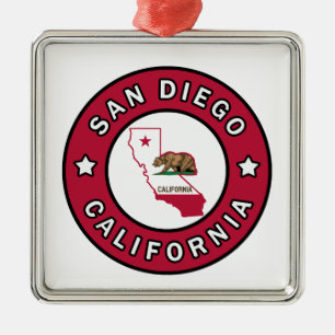 San Diego California Metal Tree Decoration