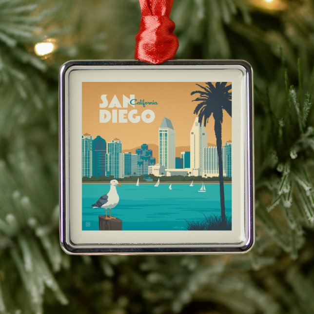 San Diego, California Metal Tree Decoration (Tree)