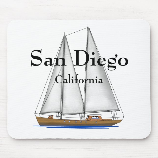 San Diego California Mouse Mat (Front)