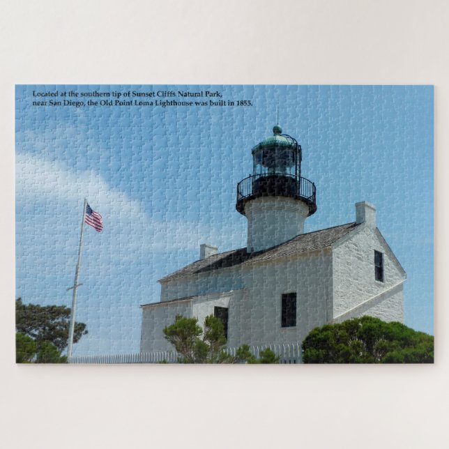 San Diego California Old Point Loma Lighthouse Jigsaw Puzzle (Horizontal)