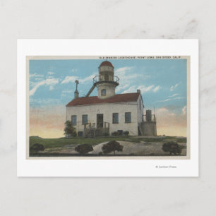 San Diego, California - Old Spanish Lighthouse Postcard