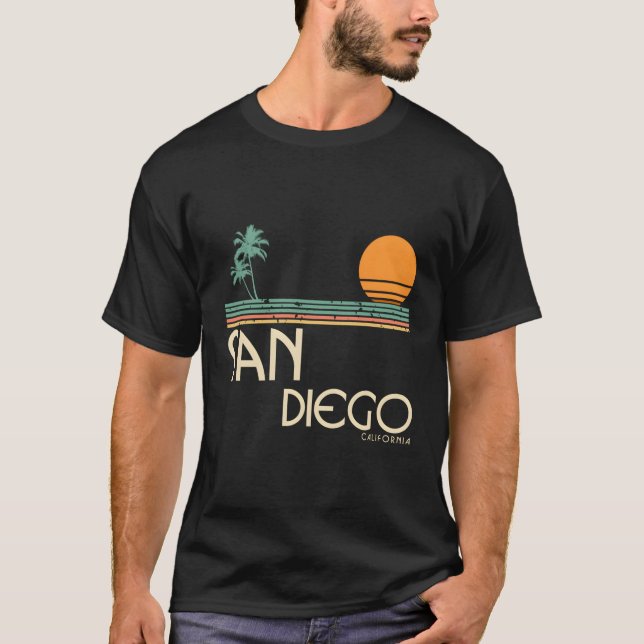 San Diego California Palms T-Shirt (Front)