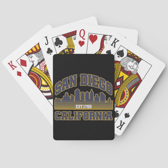 San Diego,California Playing Cards (Back)